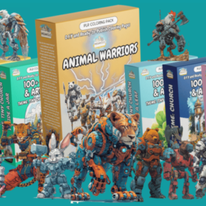 Animal Warriors PLR Coloring Pack
